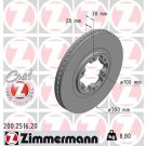 ZIMMERMANN Bremsscheibe 200.2516.20 Coat Z