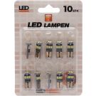 10 Stück Glassockel W5W 15 x 3014 SMD Weiß T10 Canbus LIMSPAR1