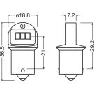 OSRAM Glühlampe, Handschuhfachleuchte 5008DWP-2BL