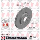 ZIMMERMANN Bremsscheibe 280.3157.20 Coat Z