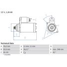 Starter AUDI,SEAT,SKODA,VW 0 986 016 980