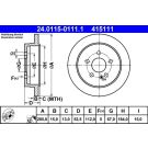 Bremsscheibe Db T. W163 2.3-4.3 98-05 24.0115-0111.1