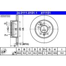 Bremsscheibe 24.0111-0151.1
