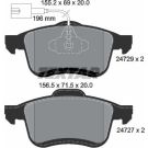 Bremsbelagsatz Fiat P. Doblo 10- 1.3-2.0/Opel Combo 12- Für 305-Mm-Scheiben 2 Sensoren 2472901