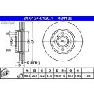 Bremsscheibe Ford P. Mondeo/Scorpio 1.6-2.9 93-00 24.0124-0120.1