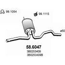 Mittelschalldämpfer VW Passat 96 58.6047