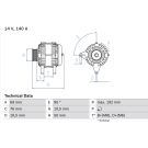 Lichtmaschine BMW 3,5 Serie 0 986 039 000