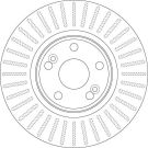 72 481 070 Bremsscheibe VA RENAULT Scenic RX4 00 TRW SINGLE DF6233S