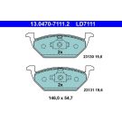 Bremsbelagsatz Skoda P. Citigo/Fabia/Octavia/Rapid/Roomster 99- Keramik 13.0470-7111.2