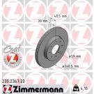 ZIMMERMANN Bremsscheibe 230.2367.20 Coat Z