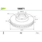 VALEO Bremsscheibe 186871