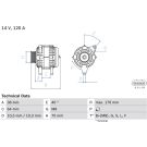 Lichtmaschine MITSUBISHI 0 986 082 720