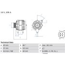 Lichtmaschine HONDA Accord,Crossroad 06 0 986 082 410