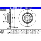 Bremsscheibe Audi P. A4 1.6-3.2 94-08 Power Disc 24.0322-0152.1