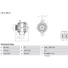 Lichtmaschine MAZDA 6 0 986 080 320