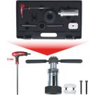 KS TOOLS Werkzeugsatz zur Stoßdämpfermontage, für Stoßdämpfer mit Rückholfeder, 7-teilig 150.9545