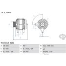 Bosch Automotive Generator 0986084070