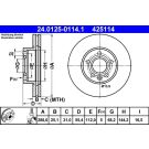 Bremsscheibe Vw P. Sharan 1.8-2.8 95-10 24.0125-0114.1