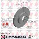 ZIMMERMANN Bremsscheibe 200.2514.20 Coat Z