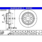 Bremsscheibe Volvo T. S60/S80/V70/Xc70 97-10 Power Disc PowerDisc 24.0312-0151.1