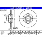 Bremsscheibe Audi S. 100/A4/A6 90-01 24.0115-0105.1