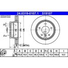 Bremsscheibe Bmw T. 3 1.6-2.8 95-05 Power Disc PowerDisc 24.0319-0107.1