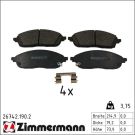 ZIMMERMANN Bremsbelagsatz, Scheibenbremse 26742.190.2