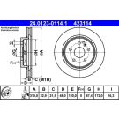 Bremsscheibe Opel T. Insignia 1.4-2.8 08 24.0123-0114.1