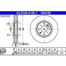 Bremsscheibe Peugeot S. 406 2.0-3.0 95-04 Power Disc 24.0326-0106.1