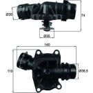 Integralthermostat BMW BEHR TI 233 88