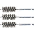 BGS Stahlbürste 18 mm Antrieb Außensechskant 6,3 mm (1/4 ) 3-tlg 3078-18-S