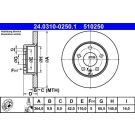 Bremsscheibe Opel T. Astra/Meriva/Zafira 98- Power Disc PowerDisc 24.0310-0250.1