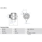 Lichtmaschine AUDI,VW 0 986 040 340