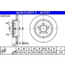 Bremsscheibe Ford T. Focus 1.0-2.0 10 24.0111-0171.1