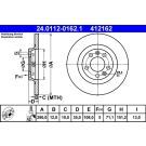 Bremsscheibe Citroen T. C5 1.6-3.0 Hdi 08 24.0112-0162.1