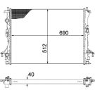Kühler, Motorkühlung CR 1092 000P
