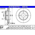 Bremsscheibe Nissan P. Nv200 1.5 Dci/1.6 16V 10 24.0126-0175.1