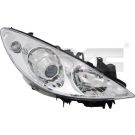Scheinwerfer R H7/H1 +LWR +MOT PEUGEOT 307 (ALLE MOD) 7,05-9,07 4845,509,1