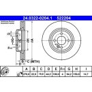 ATE Bremsscheibe 24.0322-0204.1 PowerDisc