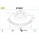 VALEO Bremsscheibe 186547 COATED