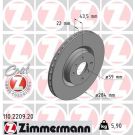 ZIMMERMANN Bremsscheibe 110.2209.20 ZIMMERMANN Bremsscheibe 110.2209.20