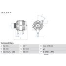 Lichtmaschine CITROEN 0 986 049 061