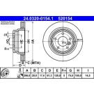 Bremsscheibe Bmw T. 5 2.0-4.4 96-04 Power Disc 24.0320-0154.1 Bremsscheibe Bmw T. 5 2.0-4.4 96-04 Power Disc 24.0320-0154.1
