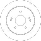 61 482 005 Bremsscheibe HA SSANGYONG Actyon, Kyron 05 TRW SINGLE DF6879S