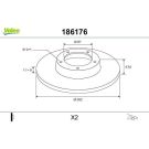 VALEO Bremsscheibe 186176 VALEO Bremsscheibe 186176
