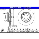 Bremsscheibe Peugeot S. 206 1.1-1.4 98- Power Disc PowerDisc 24.0313-0185.1