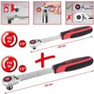 KS TOOLS SlimPOWER Kniehebelschlüssel-Satz, 2-teilig, 1/4 +1/2 920.0002