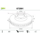 VALEO Bremsscheibe 672991 COATED