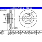 Bremsscheibe Db P. W168 1.4-1.9 97-04 Power Disc 24.0322-0168.1