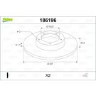 VALEO Bremsscheibe 186196